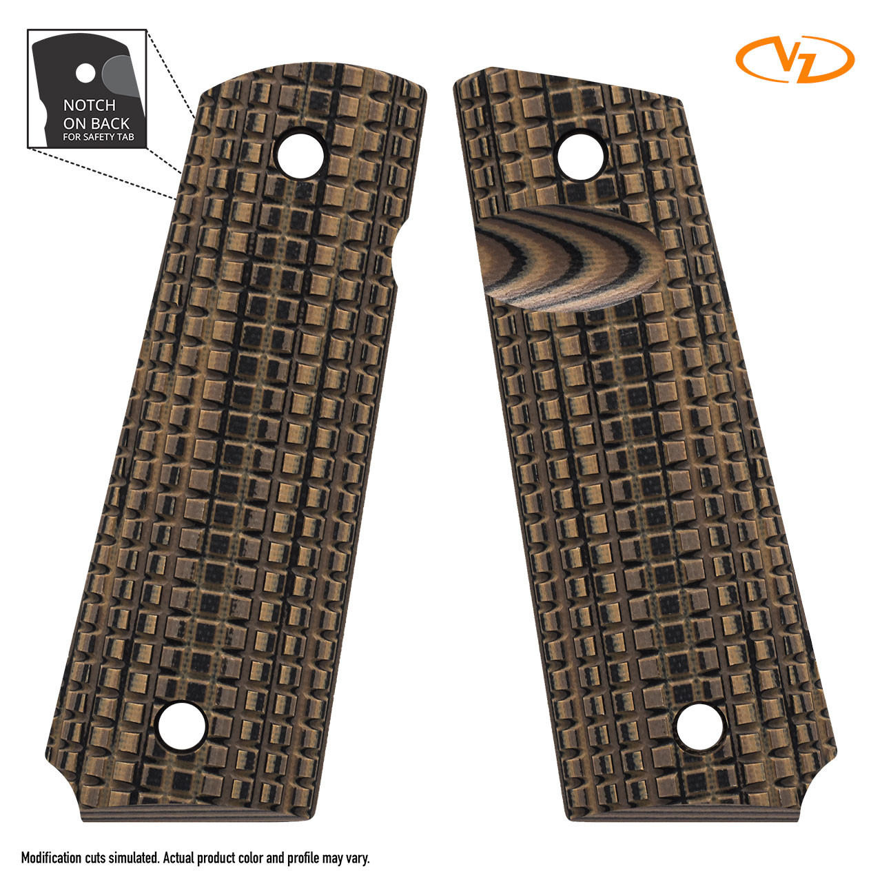 VZ FRAG - Hyena Brown - Slim - Beveled Bottom - Thumb Notch - Ambi VZ FRAG - Hyena Brown - Slim - Beveled Bottom - Thumb Notch - Ambi