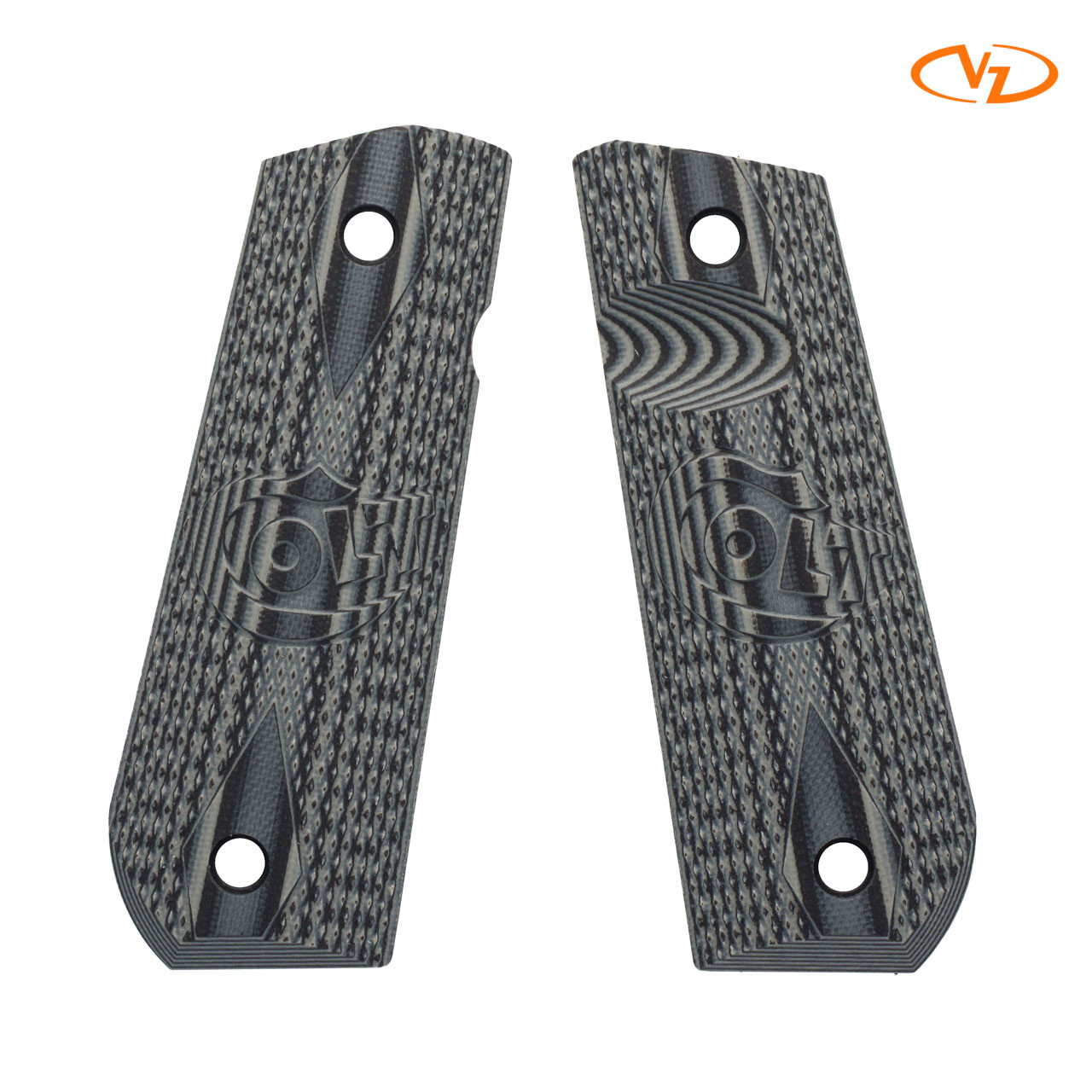 VZ Double Diamond - Black Gray - Round Bottom - Thumb Notch - Ambi