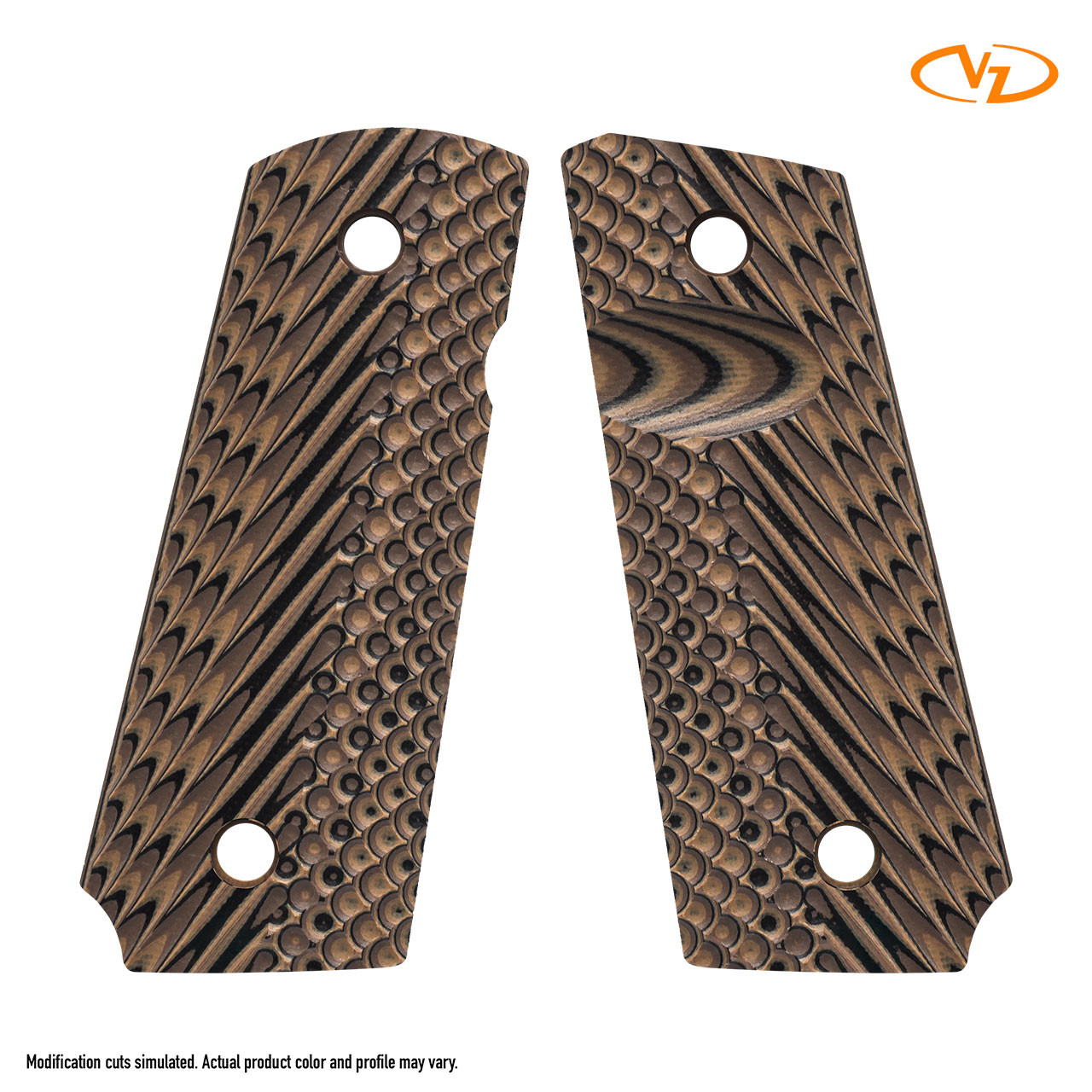 VZ Grips オペレーター3 ハイエナブラウン VZ Operator II - Hyena Brown - Compact - Slim - Thumb Notch - VZ Grips