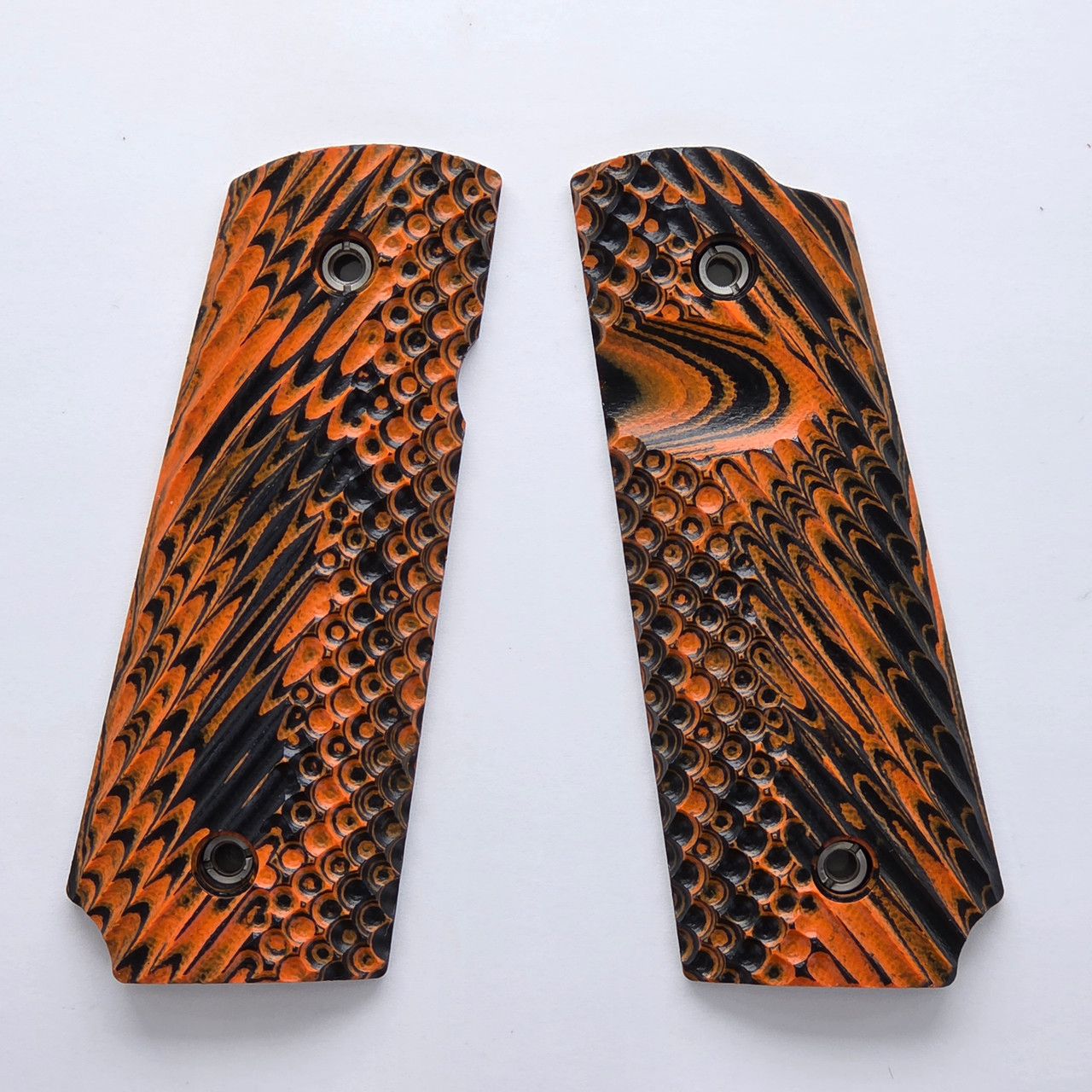 VZ Operator II - Tiger Stripe Burl - Compact - Thumb Notch - VZ Grips