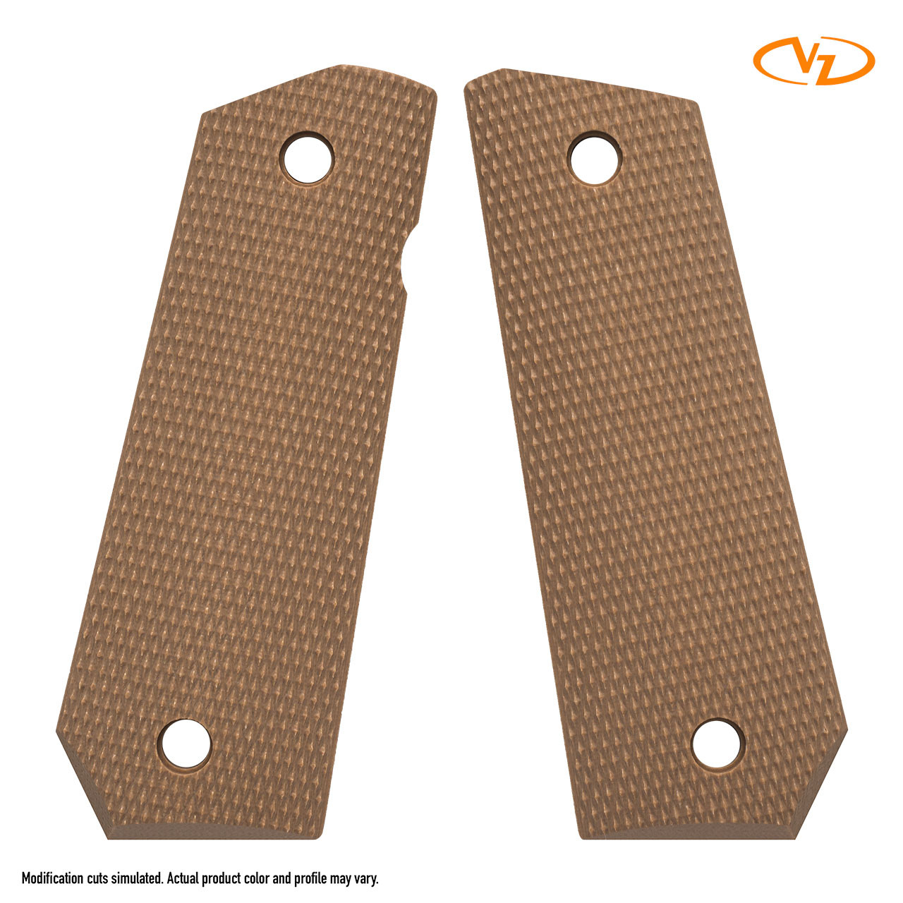VZ Tactical Diamonds - Military Brown - Slim - Bobtail - VZ Grips