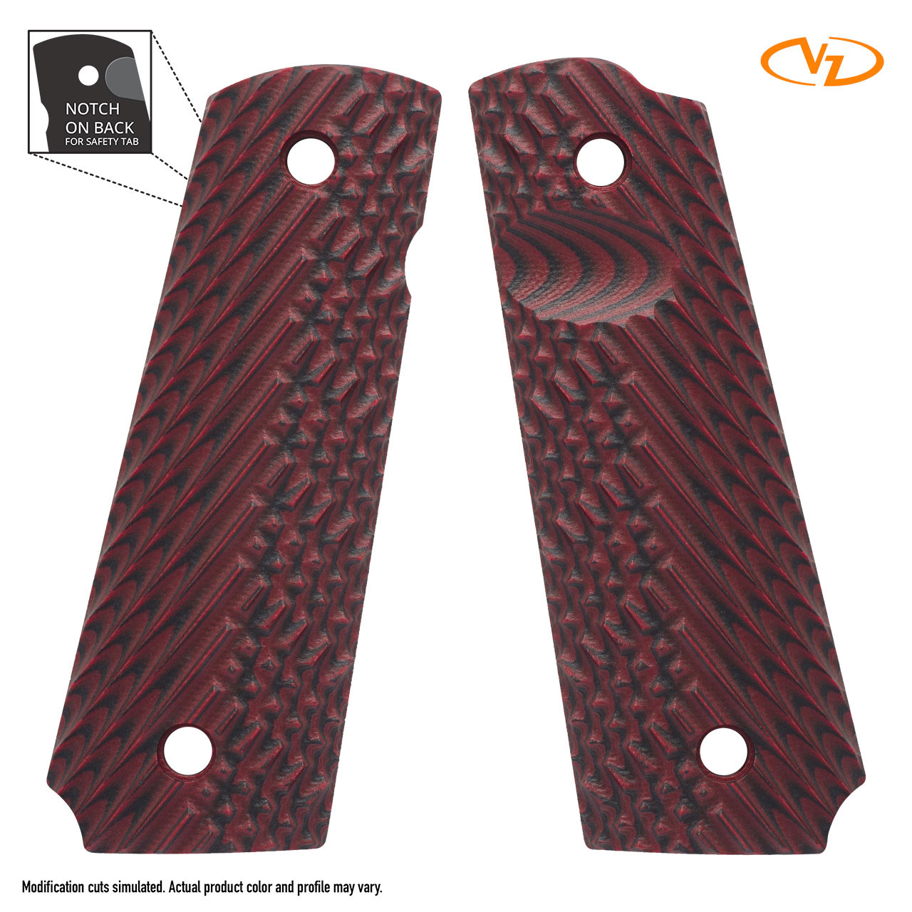VZ Operator IV - Black Cherry - Thumb Notch - Ambi - VZ Grips