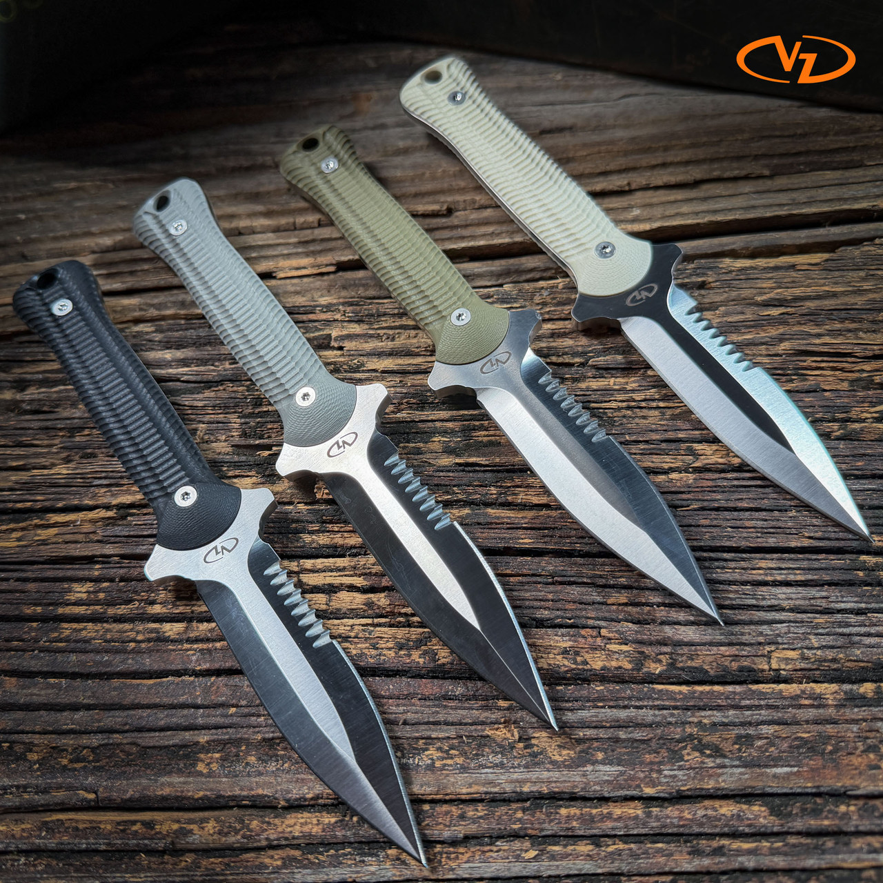 VZ Leonidas Steel Dagger | Serrated Blade & Alien G-10 Scales