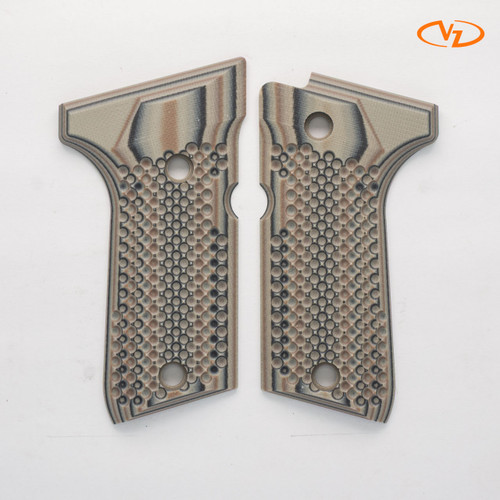 Beretta 92 Compact Grips - Recon - Mocha - VZ Grips