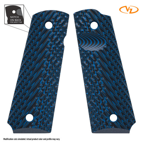 VZ Operator IV - Blue Black - Beveled Bottom - Thumb Notch - Ambi