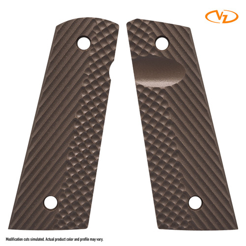 VZ Operator II - Earth Brown - Compact - Slim -Thumb Notch - VZ Grips