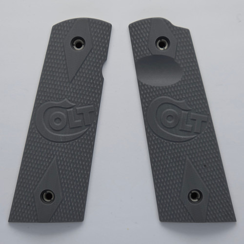 VZ Double Diamond - Steel Gray - Magwell - Thumb Notch - Colt