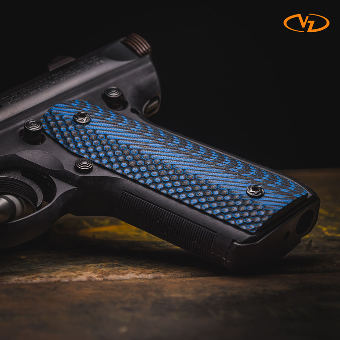VZ Operator II™ Grips in Blue Black G-10 for the Ruger® 22/45™ MkIII™ VZ Operator II™ Grips in Blue Black G-10 for the Ruger® 22/45™ MkIII™