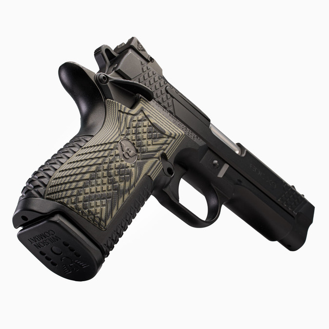 VZ Grips' Wilson Combat X9 X-TAC Grips in Dirty Olive G-10