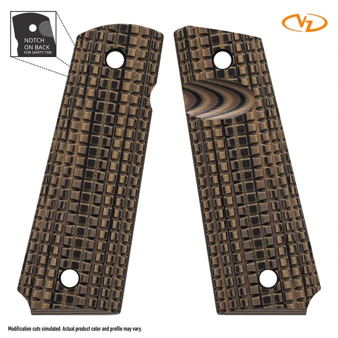 VZ FRAG - Hyena Brown - Slim - Beveled Bottom - Thumb Notch - Ambi