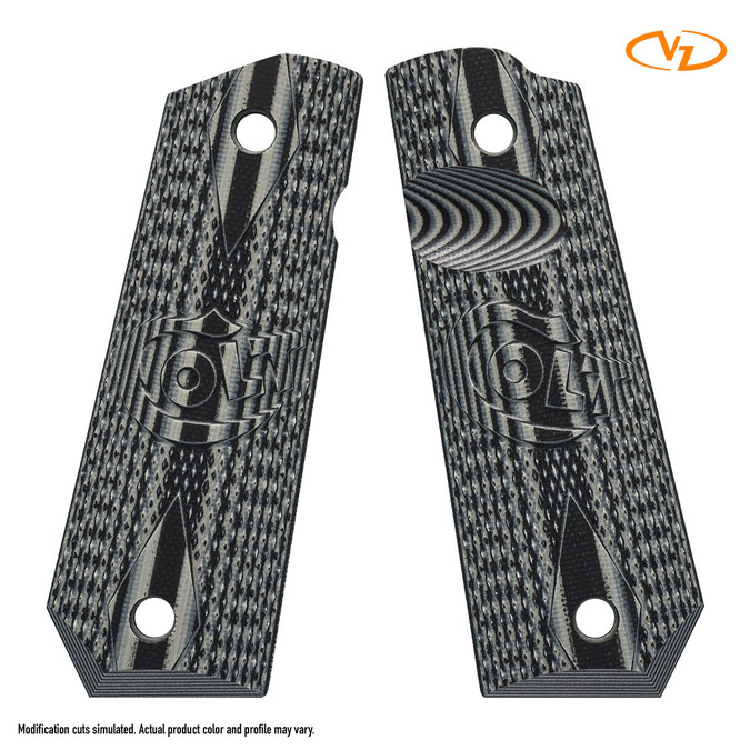 VZ Double Diamond - Black Gray - Bobtail - Thumb Notch - Colt