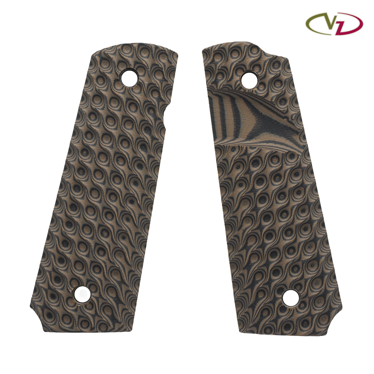 Vz grips 1911コンパクト operater2 ハイエナブラウン 1911 Pistol Grips - Alien - Green Canvas - Punisher #2 Logo
