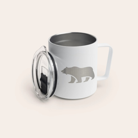 Bear Logo Camp Cup - White