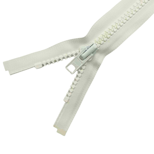 Zipper YKK #10 White Separating 24" Length