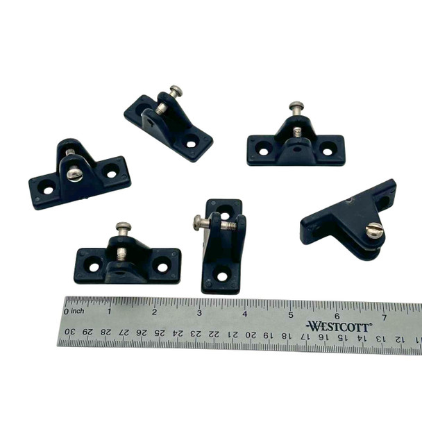 Deck Hinge Angled Black Nylon