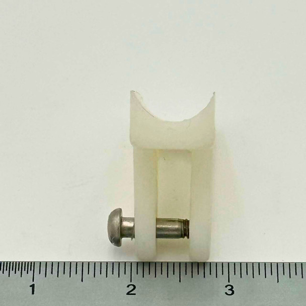 Deck Hinge White Nylon Rail Concave 7/8 "