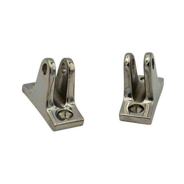 Deck Hinge Angled Stainless No Bolt