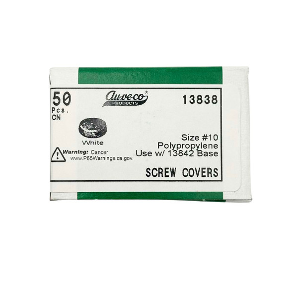 White Screw Cover #10 Screw