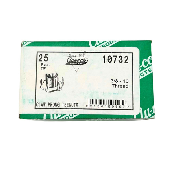 Claw Prong Teenut  T-Nut 3/8"- 16 Thread