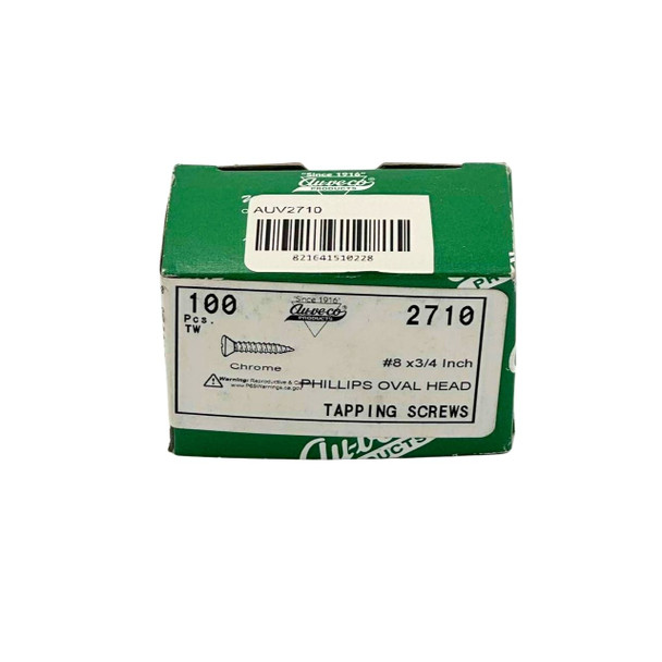 Phillips Oval Head Tapping Screw #8 X  .75"