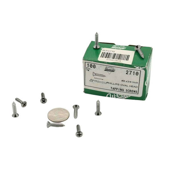 Phillips Oval Head Tapping Screw #8 X  .75"