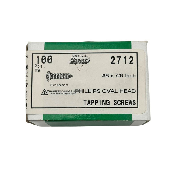 Phillips Oval Head Tapping Screw #8 X 7/8"