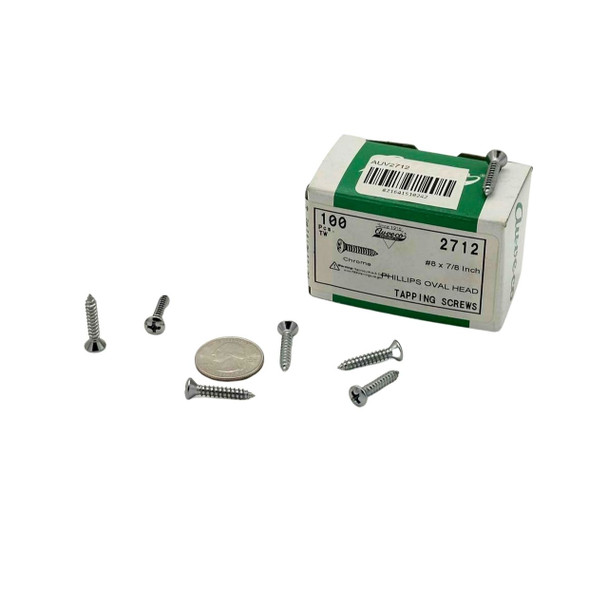 Phillips Oval Head Tapping Screw #8 X 7/8"