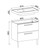 OSLO Vanity Unit 80cm, Light grey