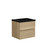 MAGGIORE Cabinet 60 cm, 2 drawers with black resin wash-basin, Oak