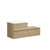 MAGGIORE Cabinet 120 cm, 3 drawers with white ceramic wash-basin, Oak