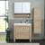 CORDOVA Cabinet 80 cm, 2 drawers with white ceramic wash-basin, Oak