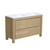 CORDOVA Cabinet 120 cm, 4 drawers with white ceramic wash-basin, Oak