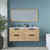 DARWIN Set 120 cm, 2 drawers with white ceramic wash-basin, Oak