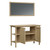 THIAM Set 114 cm, 17 door with countertop, Oak