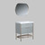 GATSBY Set 84 cm, Free standing cabinet with Mirror and Ceramic sink