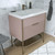 GATSBY Set 84 cm, Free standing cabinet with Mirror and Ceramic sink