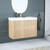 MODENA Cabinet 90 cm, 2 drawers with white resin wash-basin, Oak