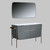 JOSEPHINE Set 137 cm, Free standing cabinet with Mirror and Ceramic sink