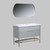 GATSBY Set 124 cm, Free standing cabinet with Mirror and Ceramic sink