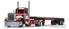 60-1682 - Red & White Peterbilt® Model 359 Day Cab & 48' Utility® Flatbed Trailer