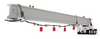 Newly Tooled ERMC 4-Axle Hydra-Steer Trailer with Bridge Beam Section Load - White