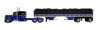 Pre-Order - 60-2153 DCP - Black & Blue - 1/64 scale Peterbilt 389 Pride & Class w/63" Flat Top Sleeper & Wilson 50' Spread Axle Pacesetter Grain Trailer