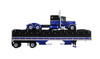 Pre-Order - 60-2153 DCP - Black & Blue - 1/64 scale Peterbilt 389 Pride & Class w/63" Flat Top Sleeper & Wilson 50' Spread Axle Pacesetter Grain Trailer