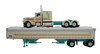 60-2154 DCP - Cream, Teal & Peach - 1/64 scale Peterbilt 389  Pride & Class w/63" Flat Top Sleeper & Wilson 50' Spread Axle Pacesetter Grain Trailer