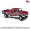 Pre-Order, deposit only - 1:64 1977 GMC Sierra Grande K2500 Crew Cab Wideside - Dark Red Metallic and Silver Special Two-Tone - Lifted