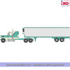 Pre-order, deposit only - ixo - 1978 Ford LTL-9000 - Caribbean Turquoise and Wimbledon White with vintage trailer
