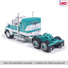 Pre-order, deposit only - ixo - 1978 Ford LTL-9000 - Caribbean Turquoise and Wimbledon White with vintage trailer