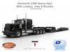 Pre-order, deposit only - Black - Kenworth C500 Tri-Drive and Three-Axle Heavy-Haul Lowboy with Interchangeable Decks, 3-Axle Jeep &amp; 3-Axle Booster