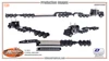 Pre-order, deposit only - Black - Kenworth C500 Tri-Drive and Three-Axle Heavy-Haul Lowboy with Interchangeable Decks, 3-Axle Jeep &amp; 3-Axle Booster