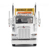 Pre-Order, Deposit Only - 1:64 Peterbilt Model 589 131-inches-BBC Day-Cab Tridem-Axle Truck Tractor (WHITE color) + 1:64 Trail King TK170 Hydraulic Detachable Gooseneck Lowboy Trailer with Jeep & Booster